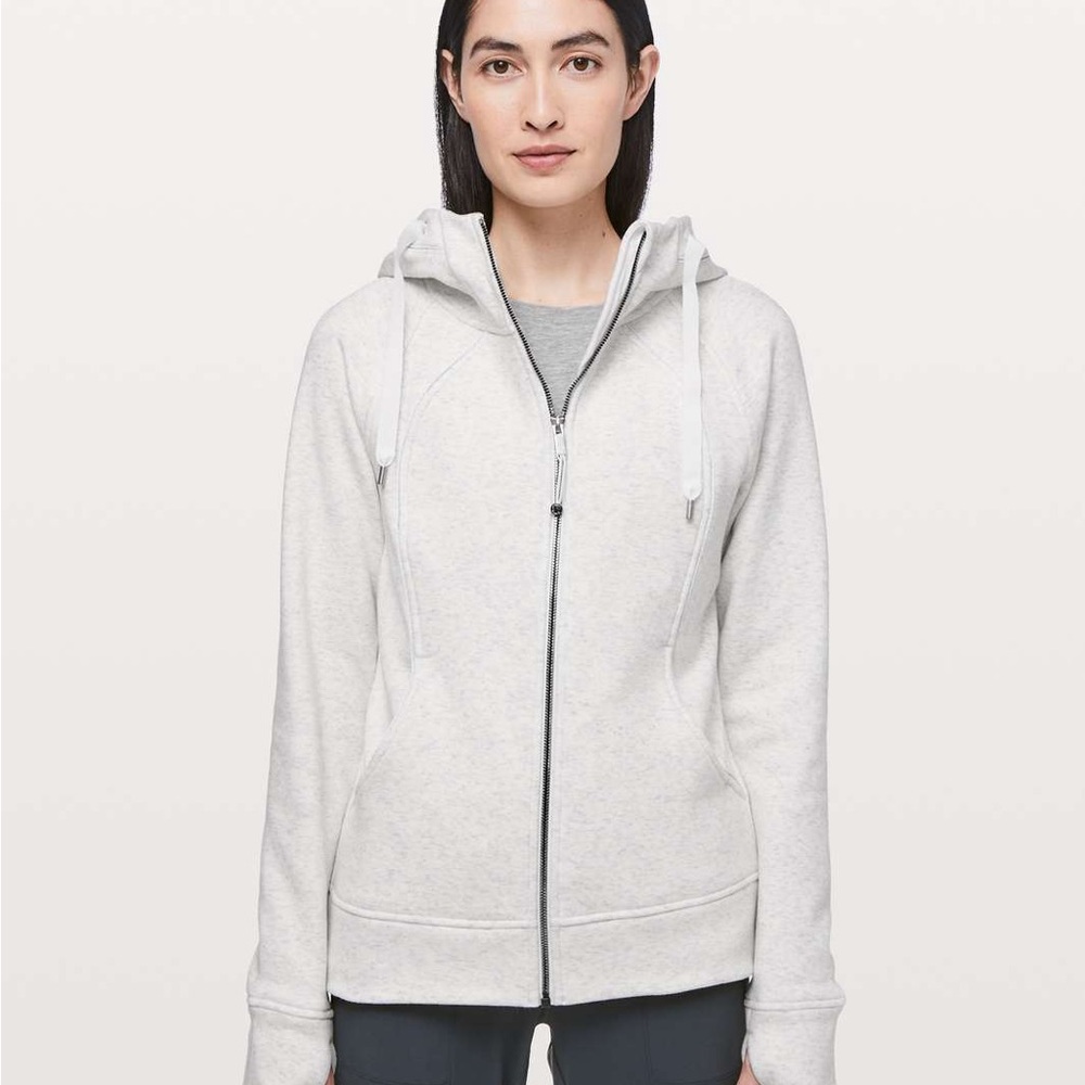 Lululemon White Zip-Up Hoodie